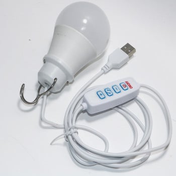 Λάμπα USB Φωτιστικό LED Κάμπινγκ Φορητά Φανάρια 5V Bulb Μικρές λάμπες βιβλίου Φως με κουμπί διακόπτη Νυχτερινή λάμπα έκτακτης ανάγκης σπιτιού για