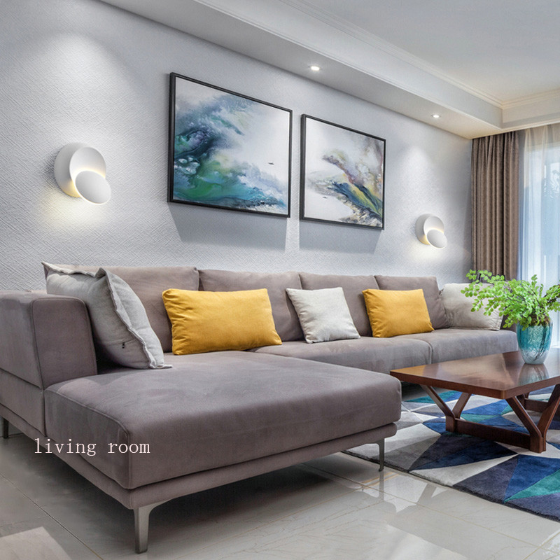 Lampă de perete cu LED de 6W Lampă de noptieră pentru dormitor Aplice de mansardă Lampada de lumină reglabilă 360 de rotație modernă decorare creativă pentru casă