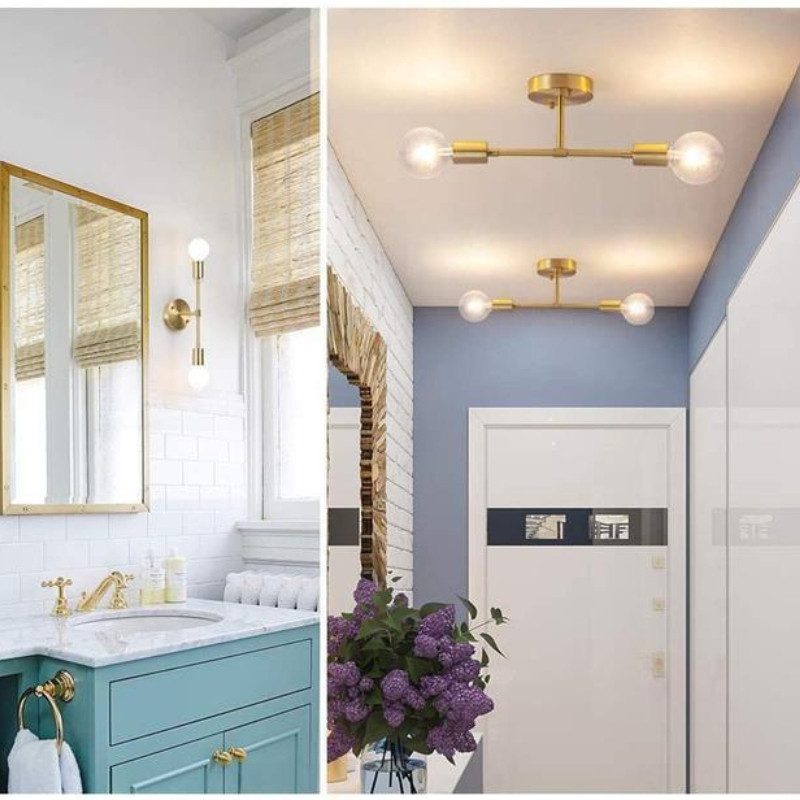 Noptieră modernă, creativă, decorare pentru sufragerie Corp de iluminat, canapea nordică, culoar, balcon, TV, baie, oglindă, lampă de perete din fier din față