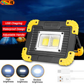 Hordozható USB újratölthető COB LED zseblámpa mini sátor lámpák kempinglámpás horgászlámpa kültéri munkához javítás világítás