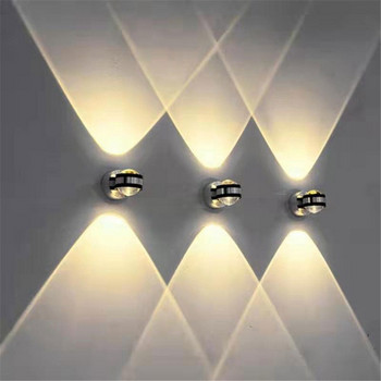 6W LED двойна глава кристална стенна лампа модерна вътрешна хотелска декорация светлина хол спалня нощна пътека Sconce Lights лампа
