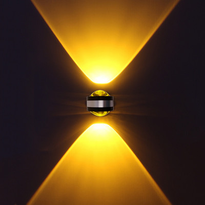 6W LED topeltpeaga kristallseinalamp kaasaegne hotelli sisekujundus valgusti elutoa magamistoa voodi vahekäik Sconce Lights lamp