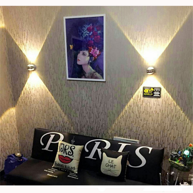 6W LED topeltpeaga kristallseinalamp kaasaegne hotelli sisekujundus valgusti elutoa magamistoa voodi vahekäik Sconce Lights lamp