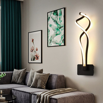 Модерна LED стенна лампа за легнала спалня, всекидневна, фон за телевизор, коридор, скандинавски прост домашен декор, вътрешна стенна лампа