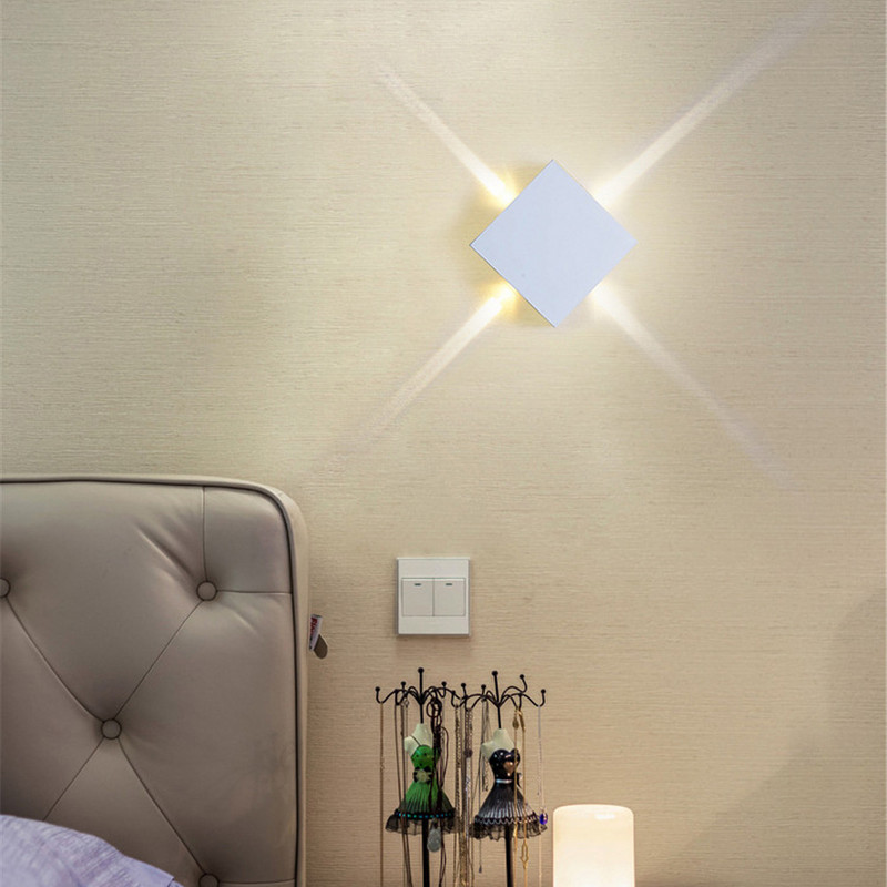 Lampă de perete cu led lampă de noptieră dormitor living lampă de perete modernă simplă creativă coridor hotel cruce stea perete ac85-265v