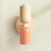 Nordic LED fali lámpák Modern minimalista krémszínű dupla fejes lámpák nappaliba, hálószobába, dolgozószobába, beltéri dekorációhoz