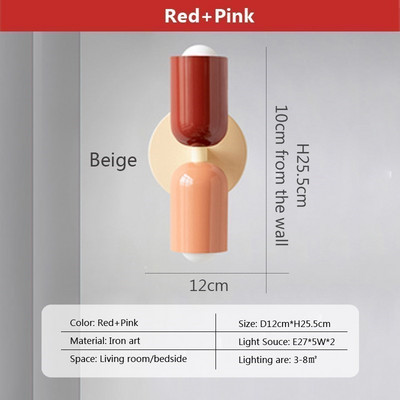 Nordic LED fali lámpák Modern minimalista krémszínű dupla fejes lámpák nappaliba, hálószobába, dolgozószobába, beltéri dekorációhoz