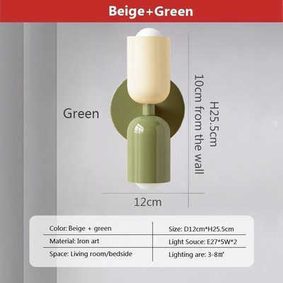 Nordic LED fali lámpák Modern minimalista krémszínű dupla fejes lámpák nappaliba, hálószobába, dolgozószobába, beltéri dekorációhoz