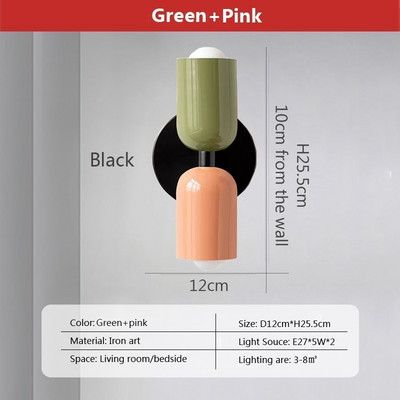 Nordic LED fali lámpák Modern minimalista krémszínű dupla fejes lámpák nappaliba, hálószobába, dolgozószobába, beltéri dekorációhoz