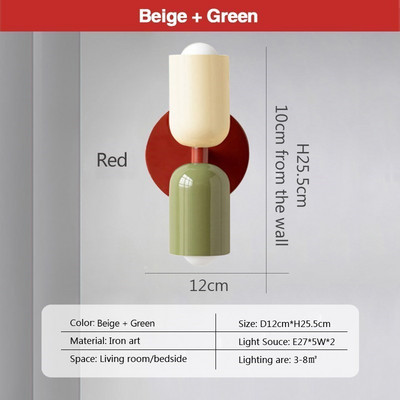 Nordic LED fali lámpák Modern minimalista krémszínű dupla fejes lámpák nappaliba, hálószobába, dolgozószobába, beltéri dekorációhoz