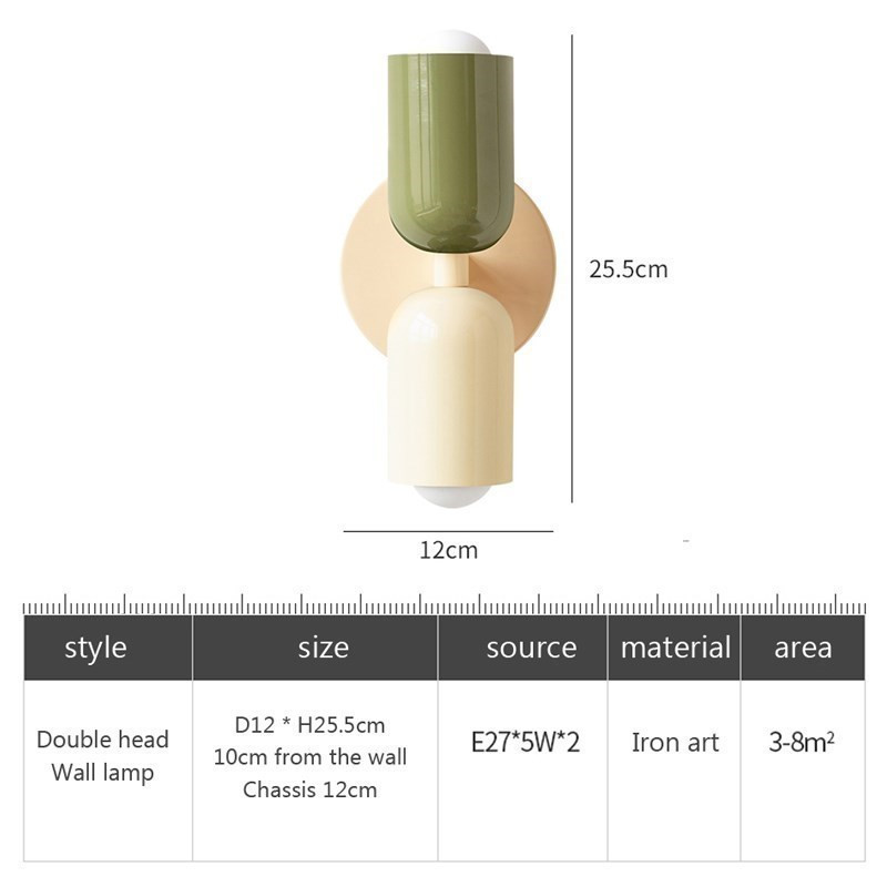 Nordic LED fali lámpák Modern minimalista krémszínű dupla fejes lámpák nappaliba, hálószobába, dolgozószobába, beltéri dekorációhoz