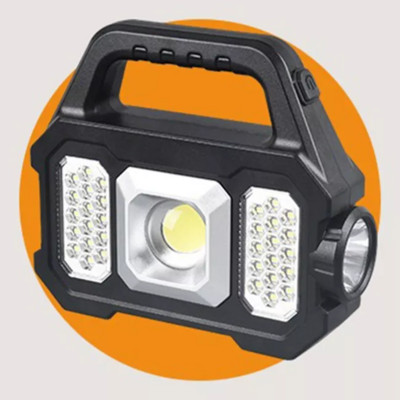 LED solarna punjiva baterijska svjetiljka COB zumirana vodootporna taktička svjetiljka, žarulje mogu puniti svjetiljku za kampiranje mobilnog telefona