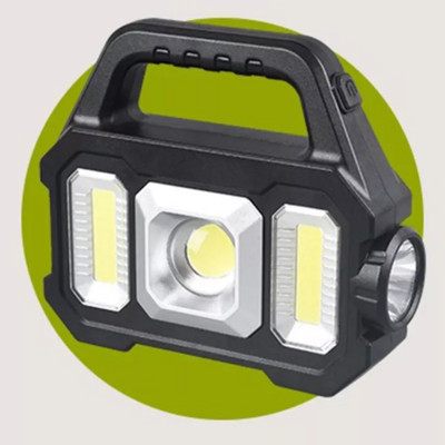 LED solarna punjiva baterijska svjetiljka COB zumirana vodootporna taktička svjetiljka, žarulje mogu puniti svjetiljku za kampiranje mobilnog telefona