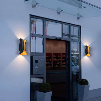 Модерна луксозна LED IP65 водоустойчива стенна лампа 10W вътрешен и външен двор веранда коридор стенен аплик стенна лампа