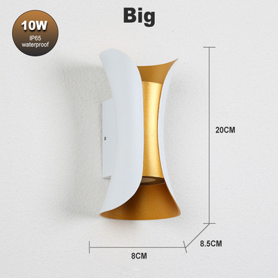 Modern luxus LED IP65 vízálló fali lámpa 10W beltéri és kültéri udvari tornác folyosó fali lámpa fali lámpa