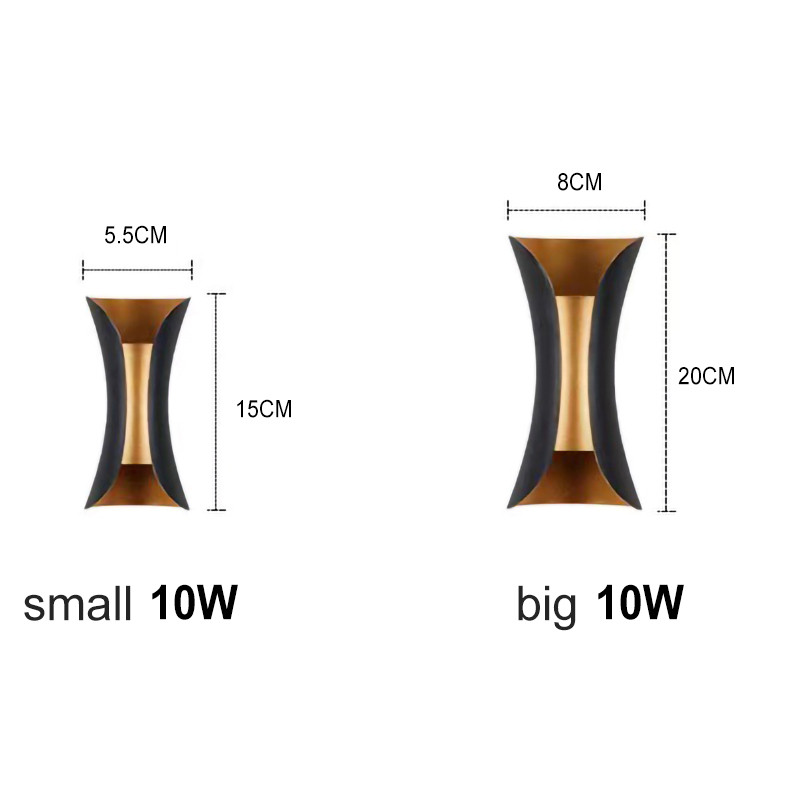 Modern luxus LED IP65 vízálló fali lámpa 10W beltéri és kültéri udvari tornác folyosó fali lámpa fali lámpa