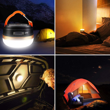 LED къмпинг фенер USB акумулаторна преносима лампа за палатка 1800mAh Power Bank с магнитна основа Електрически фенер Фенерче