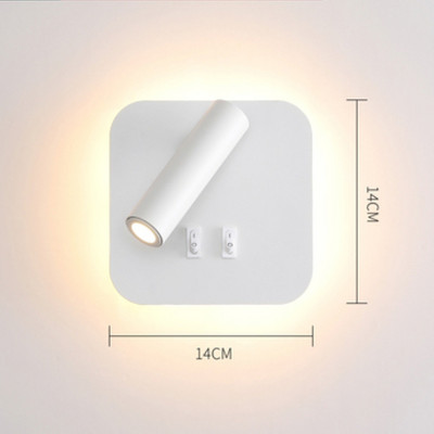 3W 8W Fali lámpa háttérvilágítás 350 fokban elforgatható állítható fali lámpák szállodai hálószoba éjjeli dolgozószoba olvasólámpás lámpa kapcsolóval