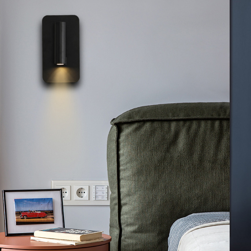 3W 8W Fali lámpa háttérvilágítás 350 fokban elforgatható állítható fali lámpák szállodai hálószoba éjjeli dolgozószoba olvasólámpás lámpa kapcsolóval