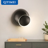 Seinavalgustid Must-valge korpus magamistoa elutuppa 90-260V seinavalgusti siseruumides olev LED-seinalamp pööratav kaetud metallist 5W LED-lambid