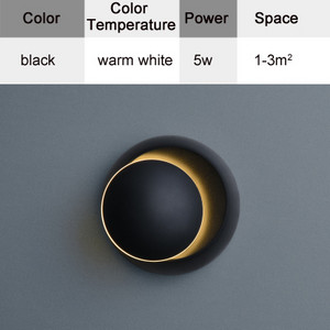 Seinavalgustid Must-valge korpus magamistoa elutuppa 90-260V seinavalgusti siseruumides olev LED-seinalamp pööratav kaetud metallist 5W LED-lambid