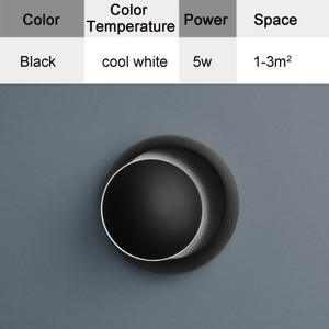 Seinavalgustid Must-valge korpus magamistoa elutuppa 90-260V seinavalgusti siseruumides olev LED-seinalamp pööratav kaetud metallist 5W LED-lambid