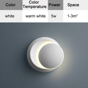 Seinavalgustid Must-valge korpus magamistoa elutuppa 90-260V seinavalgusti siseruumides olev LED-seinalamp pööratav kaetud metallist 5W LED-lambid