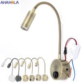 Fali lámpa Hálószoba olvasáshoz Modern led fali villanylámpa kapcsolóval Éjjeli ágy fali lámpák nappaliba Rögzített Pared