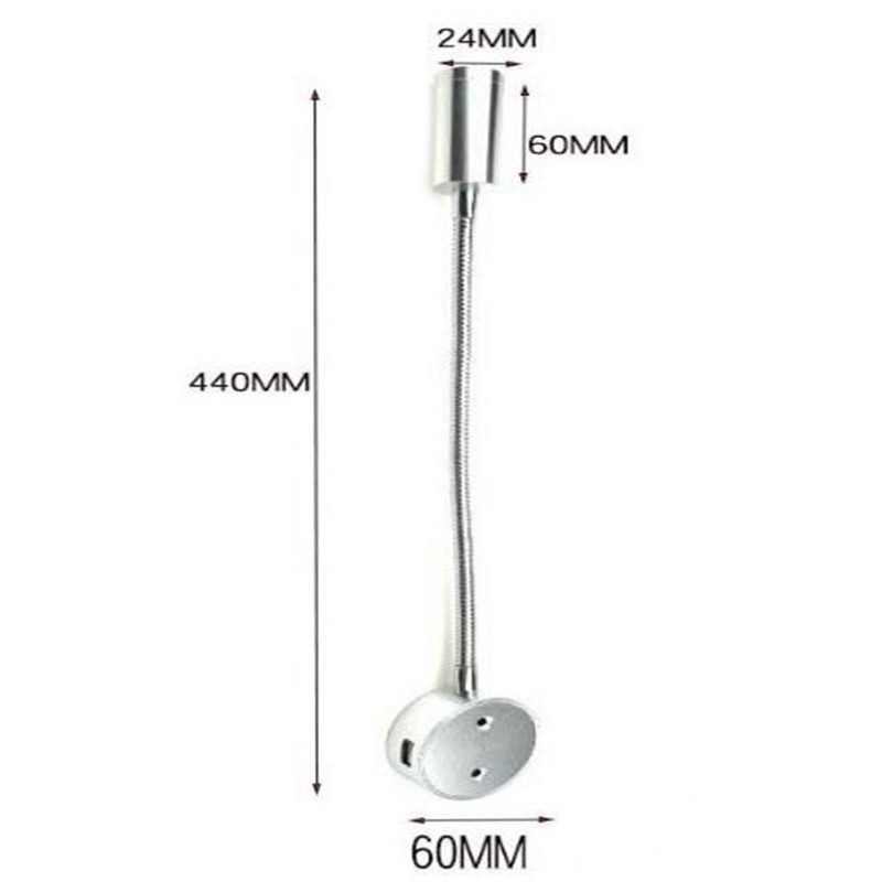 LED šļūtenes Touch aptumšošanas slēdzis Sienas lampa Elastīga nakts lasīšanas gaisma jahtas kravas laivai RV piekabes prožektora USB ports