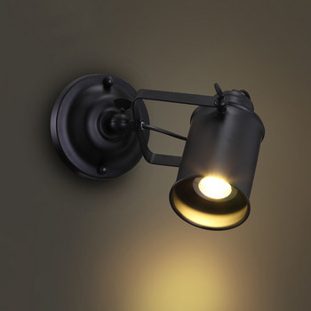 Ретро винтидж стенна лампа с верижен превключвател Стенен аплиц Удобен тавански американски селски светодиодни стенни лампи Индустриални стенни лампи