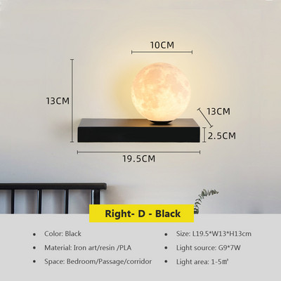 Lampă de perete modernă cu LED Lampă de noptieră pentru dormitor Lampă de atmosferă de perete de fundal pentru camera de zi Astronaut Lună Lămpi de cameră pentru copii