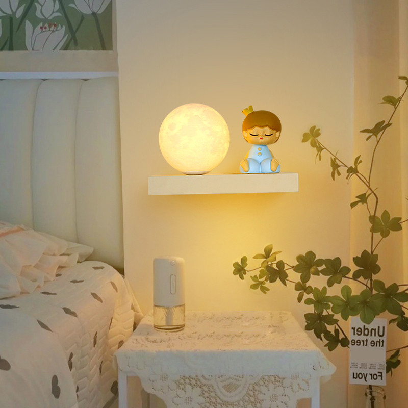 Lampă de perete modernă cu LED Lampă de noptieră pentru dormitor Lampă de atmosferă de perete de fundal pentru camera de zi Astronaut Lună Lămpi de cameră pentru copii