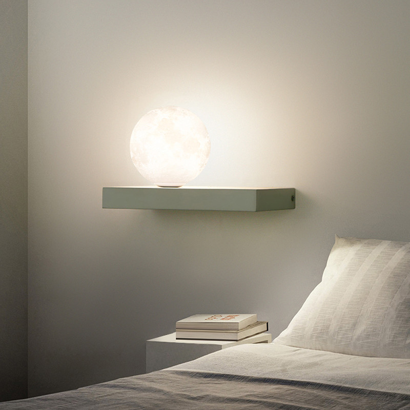 Lampă de perete modernă cu LED Lampă de noptieră pentru dormitor Lampă de atmosferă de perete de fundal pentru camera de zi Astronaut Lună Lămpi de cameră pentru copii