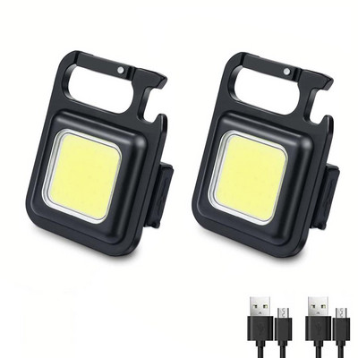Lanternă mică, mini LED, lantern reîncărcabil COB, lumină de lucru cu LED, lumină de buzunar portabilă, pentru camping, drumeții, lanternă COB