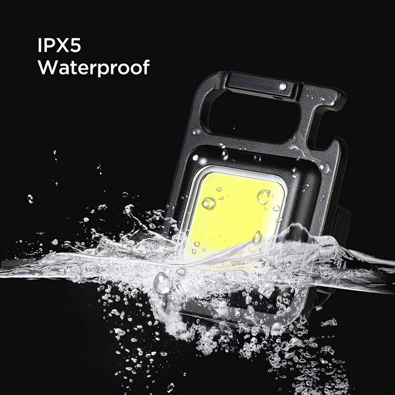 Lanternă mică, mini LED, lantern reîncărcabil COB, lumină de lucru cu LED, lumină de buzunar portabilă, pentru camping, drumeții, lanternă COB