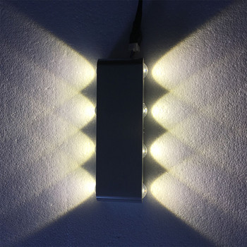 6W 8W LED вътрешно осветление Цветна стенна лампа Модерна баня Коридор Аплици Алуминиева лампа Домашно осветление Декорация на осветление