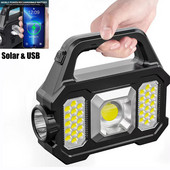 Zaslon napajanja Izlazna snaga Radno svjetlo Ugrađena litijska baterija USB punjenje i solarno punjenje SMD COB LED punjiva svjetiljka