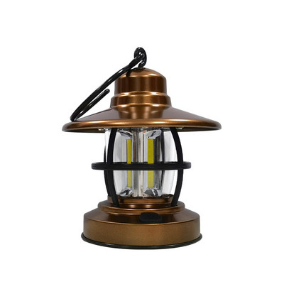 Napenergiával működő kempinglámpa Retro petróleum lámpa lánglámpa hordozható lámpás USB újratölthető kültéri beltéri éjszakai lámpák