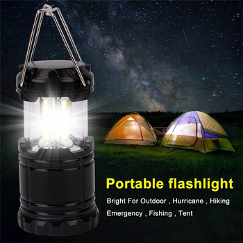 ZANCAKA Преносима 30LED лампа за палатка Водоустойчива лампа за къмпинг Захранване от 3 * AA батерия Аварийно осветление Телескопична фенерче Лампа за къмпинг