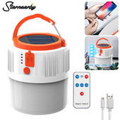 Lumină solară LED V65 pentru camping Bec reîncărcabil prin USB pentru lampă pentru cort în aer liber Lanterne portabile Lanternă pentru drumeții de urgență