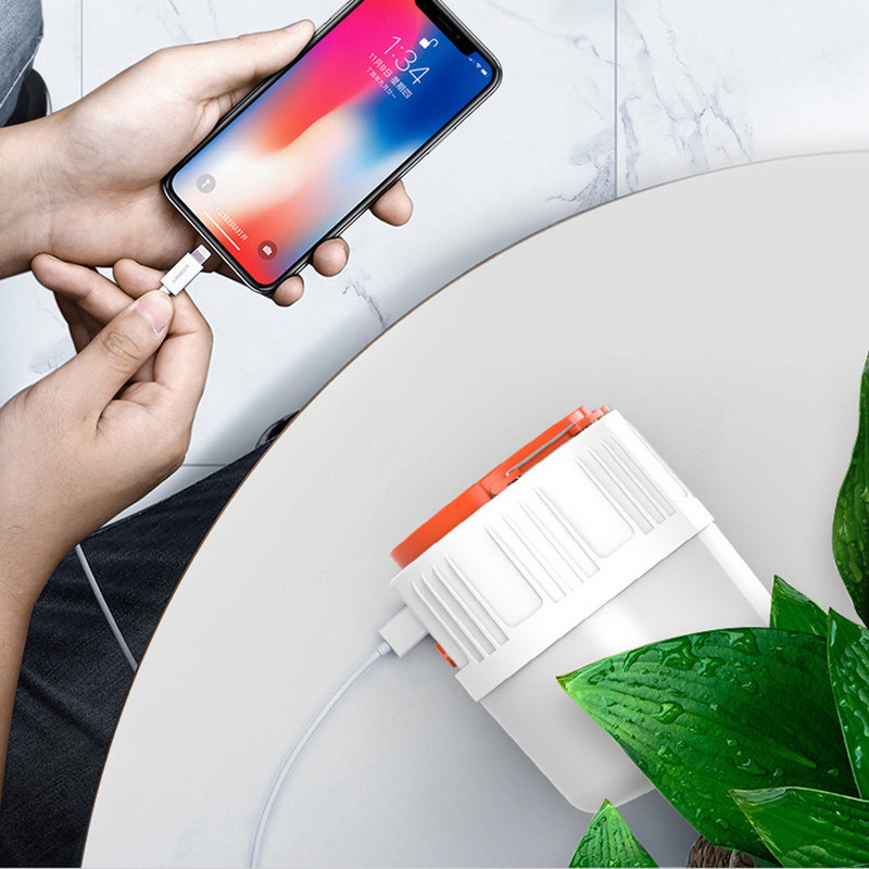 Lumină solară LED V65 pentru camping Bec reîncărcabil prin USB pentru lampă pentru cort în aer liber Lanterne portabile Lanternă pentru drumeții de urgență