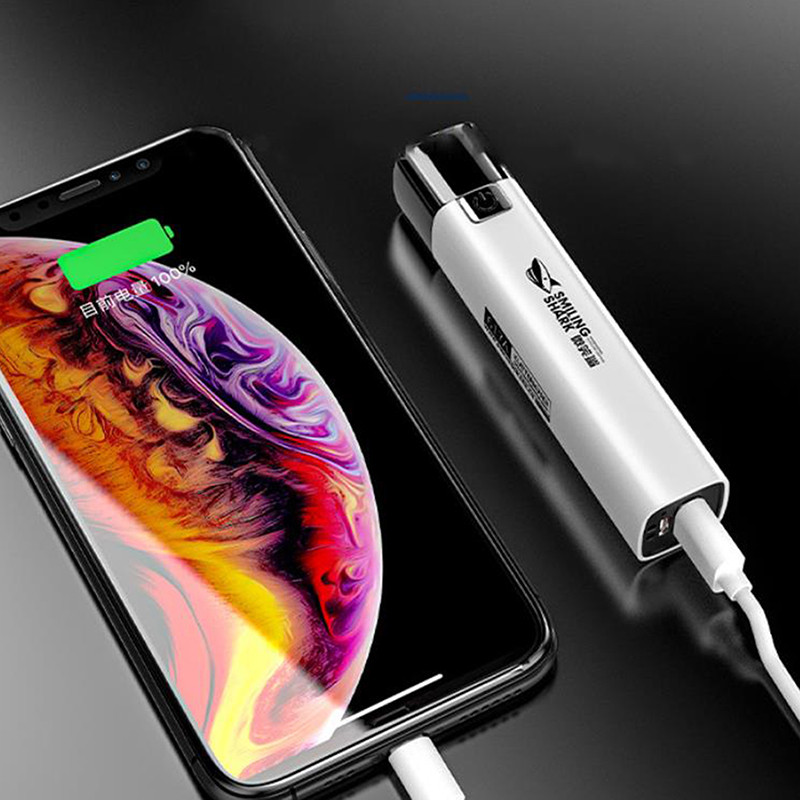 Pārnēsājams īpaši spilgts 2 IN 1 9990000LM G3 taktiskais LED zibspuldzes kabatas lukturītis un barošanas bloks āra apgaismojumam, 3 režīmi ar USB kabeli