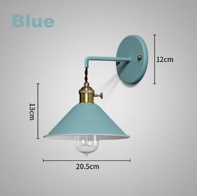 Retro fali lámpa Vintage színes fali lámpa nappali dolgozószoba hálószoba otthoni világítás amerikai loft fali lámpa kapcsolóval
