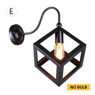 Lampă de perete industrială de epocă, lumină de perete americană pentru mansardă, abajur simplu, E27, aplice de protecție pentru cușcă, pentru magazinul de restaurant pe coridor