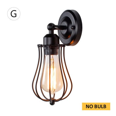 Lampă de perete industrială de epocă, lumină de perete americană pentru mansardă, abajur simplu, E27, aplice de protecție pentru cușcă, pentru magazinul de restaurant pe coridor