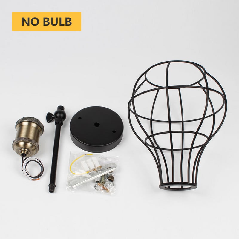 Lampă de perete industrială de epocă, lumină de perete americană pentru mansardă, abajur simplu, E27, aplice de protecție pentru cușcă, pentru magazinul de restaurant pe coridor