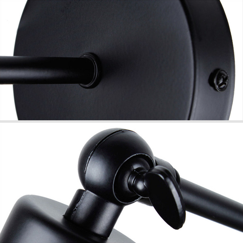 Lampă de perete industrială de epocă, lumină de perete americană pentru mansardă, abajur simplu, E27, aplice de protecție pentru cușcă, pentru magazinul de restaurant pe coridor