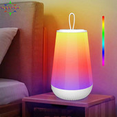 5V USB pārnēsājama LED nakts gaisma kempinga lampa guļamistabai pie gultas RGB Touch piekarināma telts Creative Dekoratīvas galda lampas