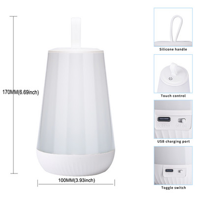 5V USB pārnēsājama LED nakts gaisma kempinga lampa guļamistabai pie gultas RGB Touch piekarināma telts Creative Dekoratīvas galda lampas