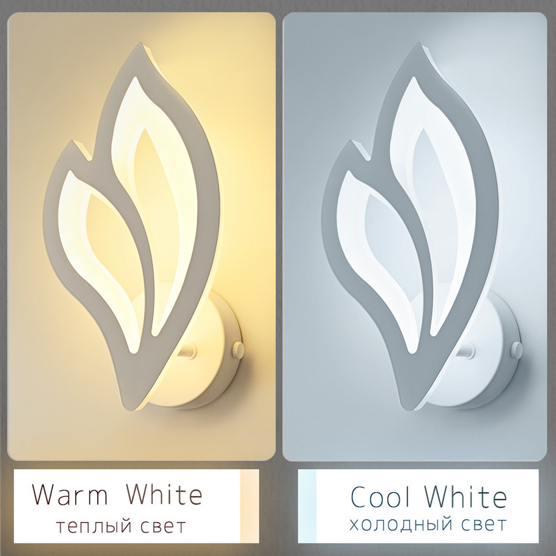 12W Led acrilic de perete AC85-265V potrivit pentru dormitor sufragerie sala de studiu coridor balcon lumina de perete